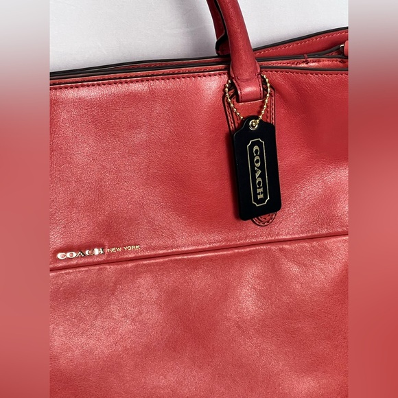 NWT Coach Borough Soft In Nappa 32291 Leather Satchel Rare With Dust Bag - Picture 3 of 16